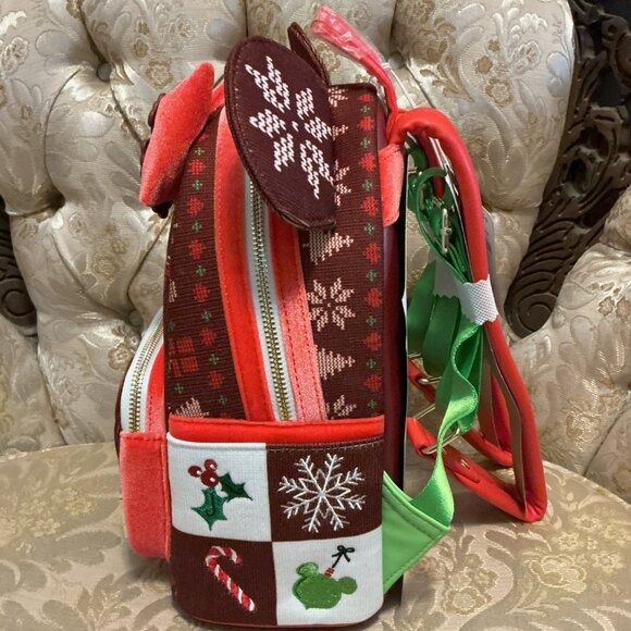 Christmas Holiday Disney Loungefly Knit Backpack - Picture 6 of 6
